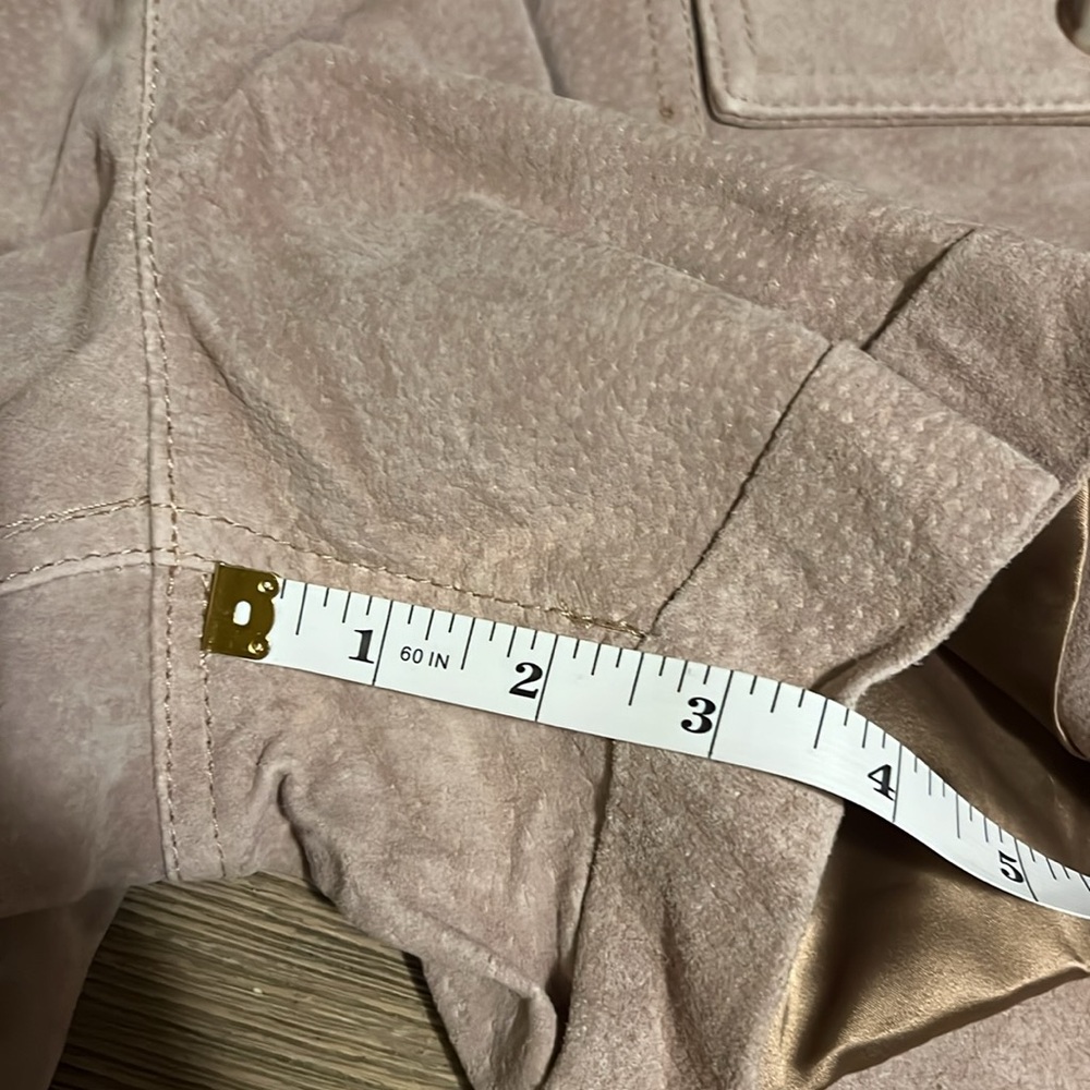 BLANK NYC Suede Leather Shorts 24 Bare It All tan / beige small - Picture 5 of 8